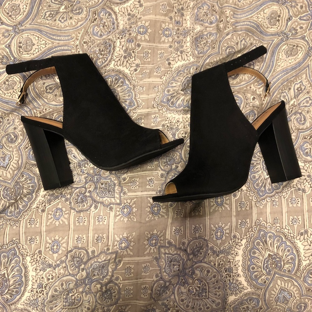 BAMBOO open toe ankle heels